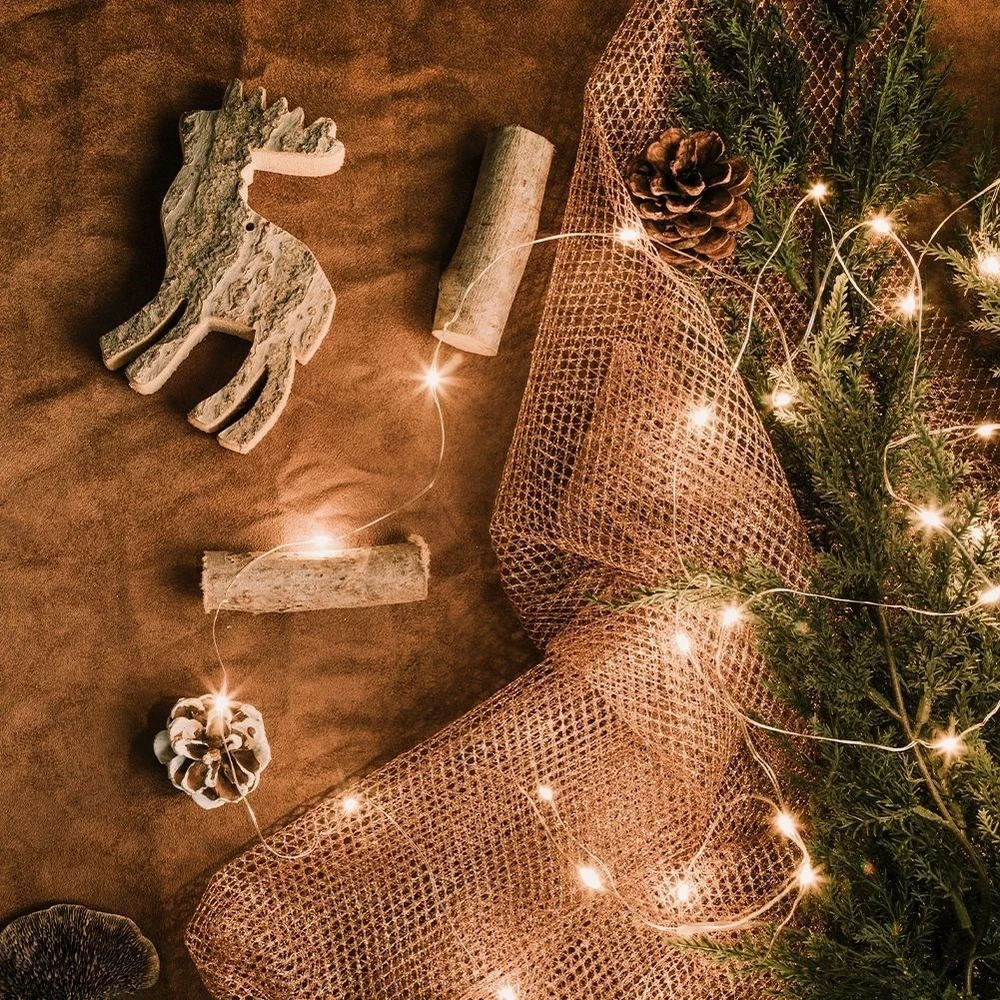 Vielinė kalėdinė girlianda 20 LED 95 cm