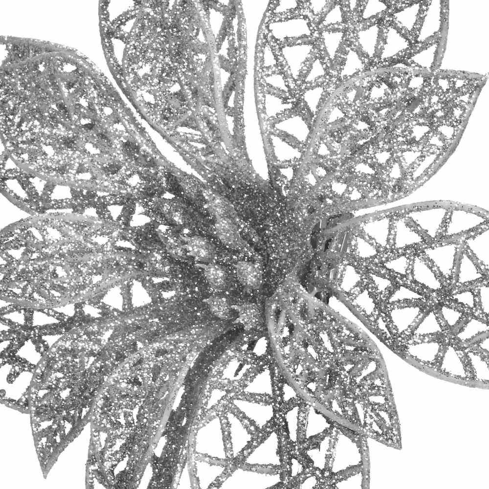 Kalėdinė puošmena Poinsettia Springos 10x10 cm