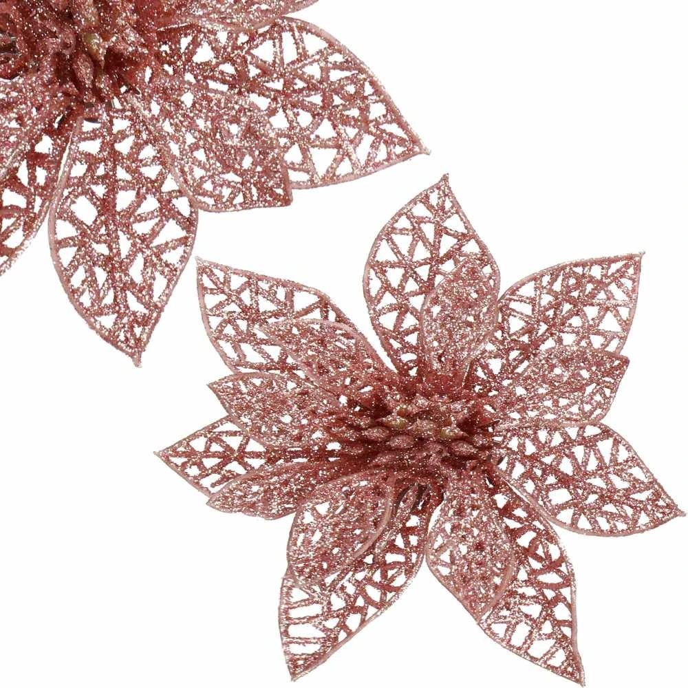 Kalėdinė puošmena Springos Poinsettia 11x11 cm