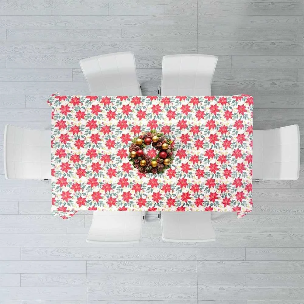 Excellent Houseware Kalėdinė staltiesė 220x150 cm - atspari dėmėms