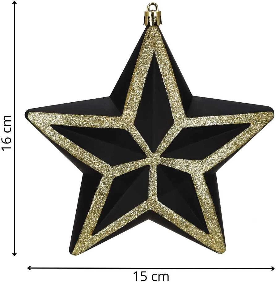 Kalėdinė žvaigždės formos dekoracija Springos, 15 cm