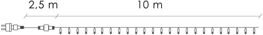 Kalėdinės girliandos Springos 200 LED, 10 m, šaltai balta