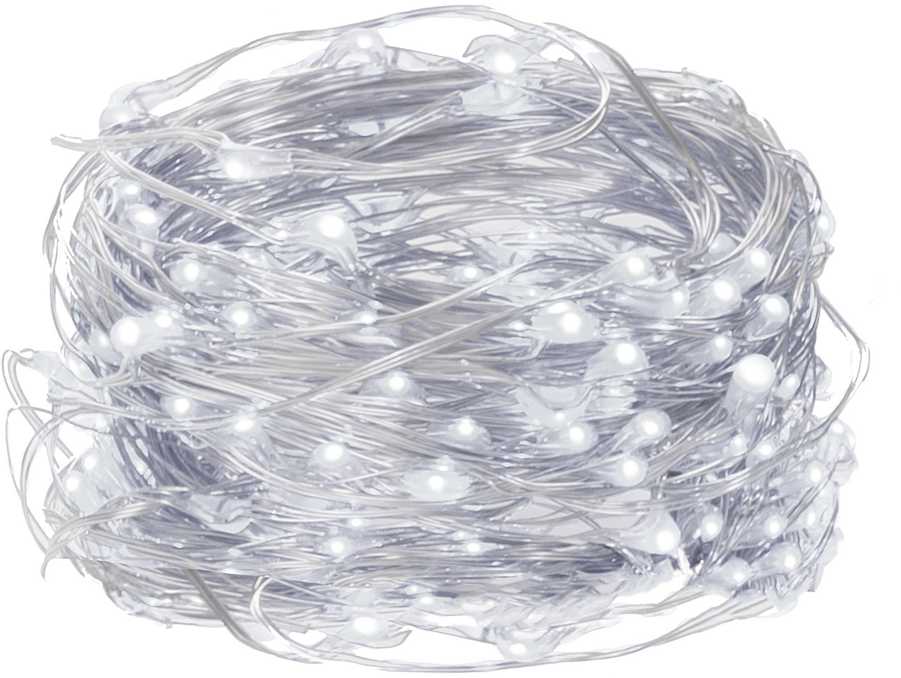 Springos Kalėdinės lemputės 100 LED šalta balta 10 m
