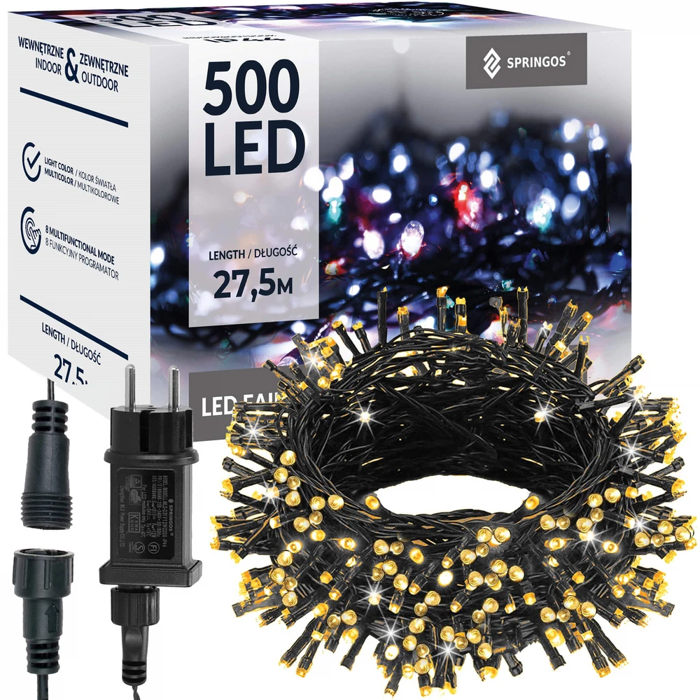 Springos Kalėdinės lemputės 27,5 m 500 LED