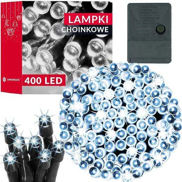 Springos Kalėdinės lemputės šaltai baltos