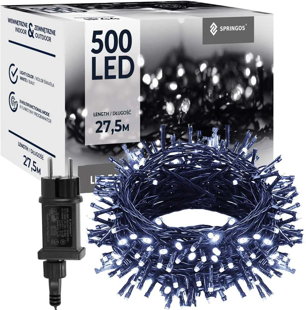 Kalėdinės lemputės Springos CL0543, 500 LED, 27,5 m
