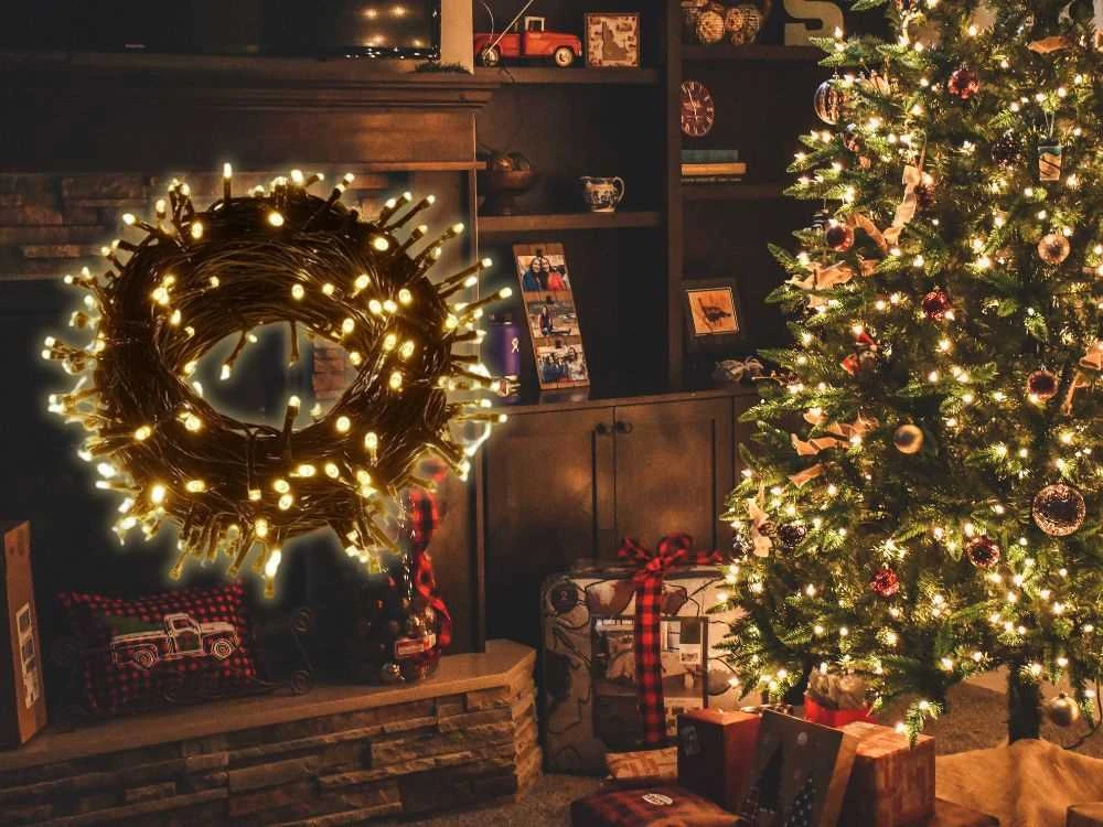 Kalėdinės lemputės vidaus naudojimui, 500 LED, šiltai baltos
