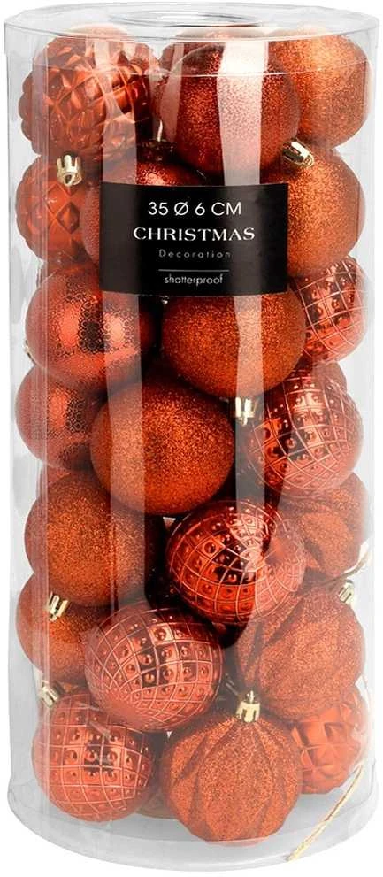 Christmas Decoration Raudoni Kūčių Įdėkliukai 6 cm, 35 vnt. - Kalėdų Dekoracijos