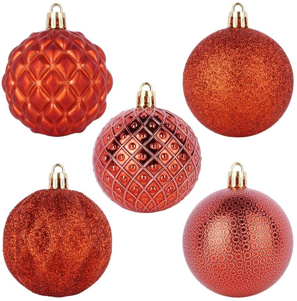 Christmas Decoration Raudoni Kūčių Įdėkliukai 6 cm, 35 vnt. - Kalėdų Dekoracijos