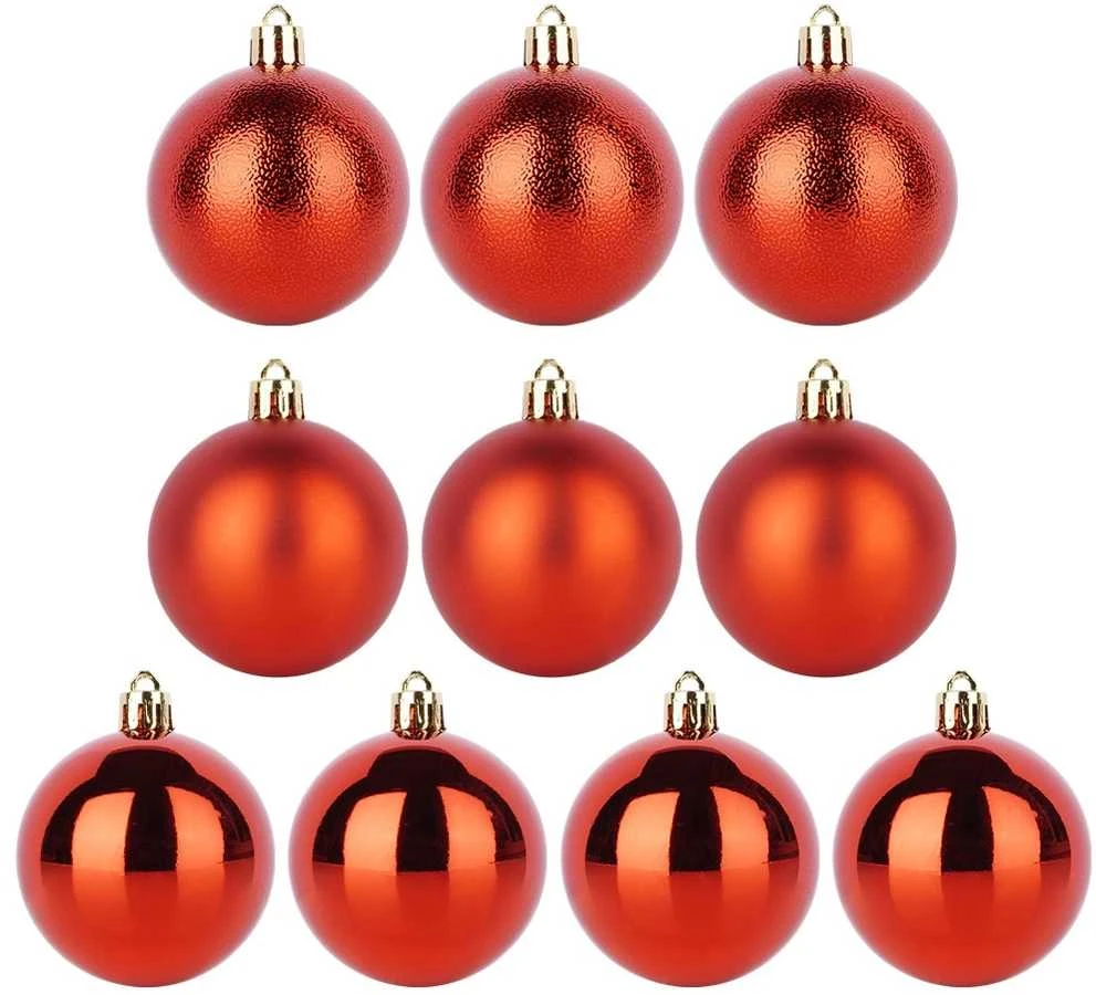 Party Deco Kalediniai papuošimai Raudoni 6 cm - 9 vnt. Nepažeidžiami