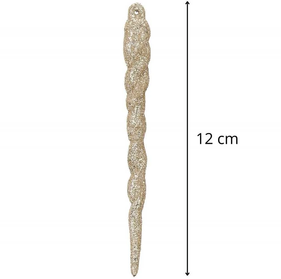 Kalėdiniai eglutės papuošimai Springos 12 cm, auksiniai