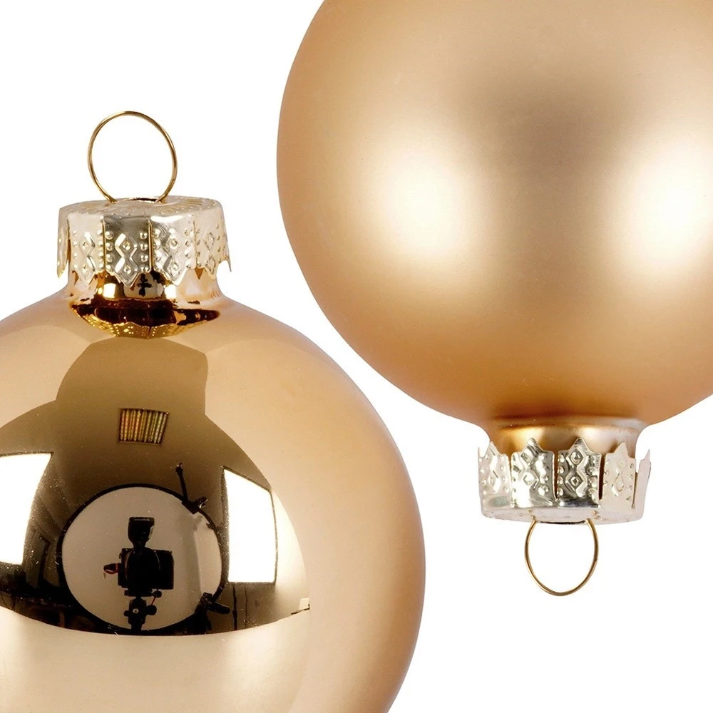 Home Styling Collection Kalėdiniai kamuoliukai stikliniai 20 vnt. auksiniai 6 cm
