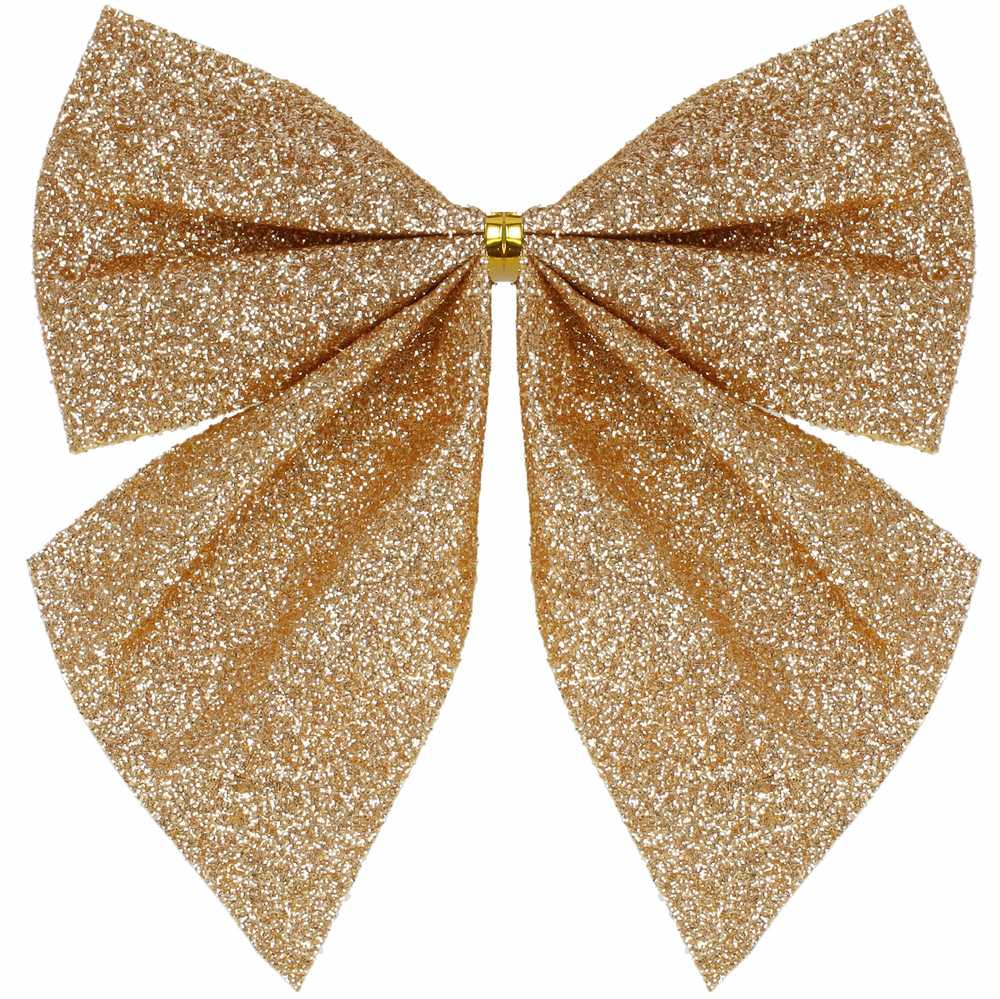 Kalėdiniai kaspinai eglutei Springos 11x11 cm, 3 vnt., auksiniai