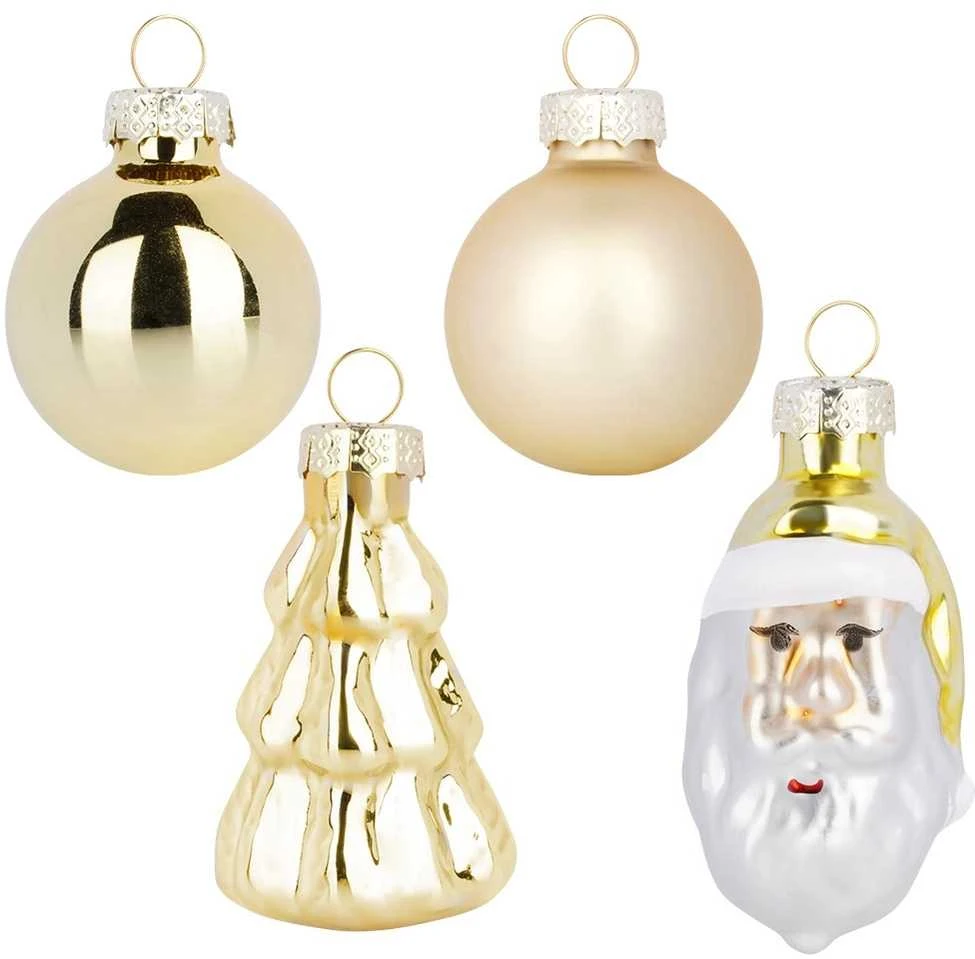 Party Deco Kalėdinės Dekoracijos Rinkinys 9vnt. Auksinės 3 / 5 cm