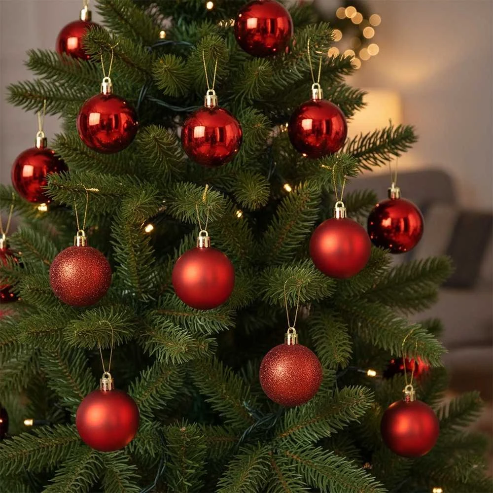 Party Deco Kalėdiniai kamuoliukai Rudi 5 cm 16 vnt - Kalėdų dekoracijos