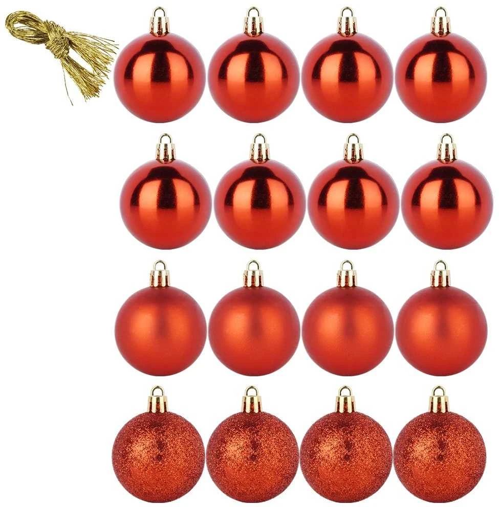 Party Deco Kalėdiniai kamuoliukai Rudi 5 cm 16 vnt - Kalėdų dekoracijos