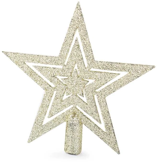 Christmas medžio tops 6/4/3 cm kit 100 pieces Gold