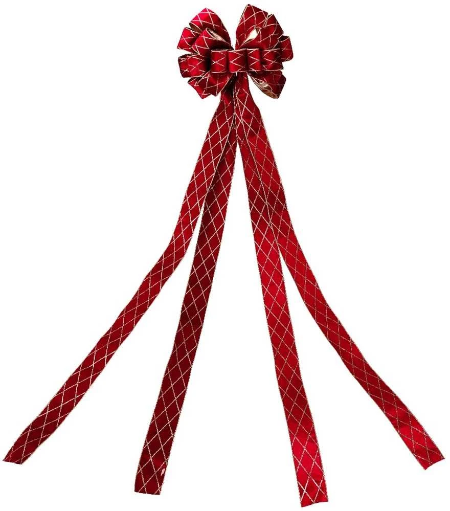Christmas Decoration Dekoratyvinė juosta Kalėdų eglutei Raudona 130x33 cm