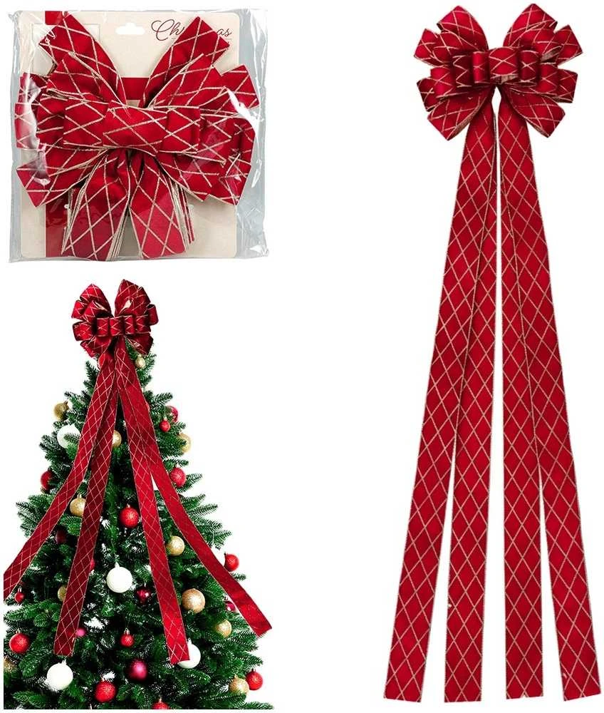 Christmas Decoration Dekoratyvinė juosta Kalėdų eglutei Raudona 130x33 cm