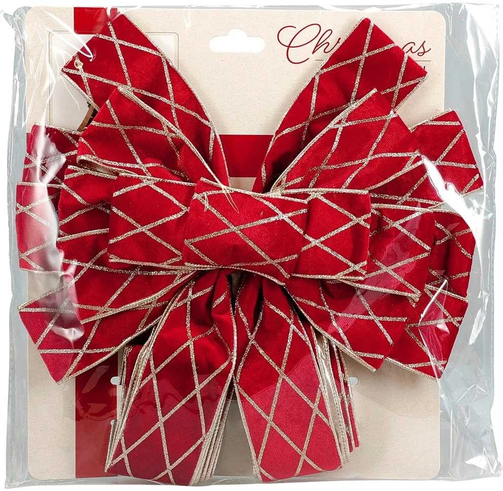 Christmas Decoration Dekoratyvinė juosta Kalėdų eglutei Raudona 130x33 cm