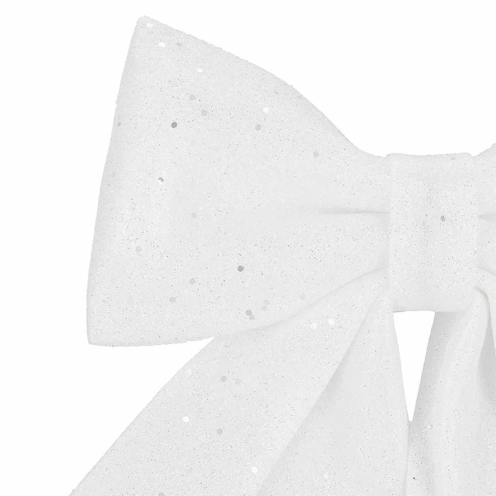 Kalėdinis kaspinas Springos 30 cm baltas