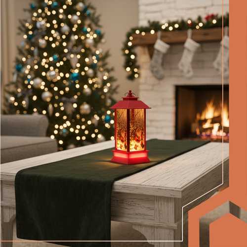 Raudona LED Christmas Lantern Ruhhy 26752