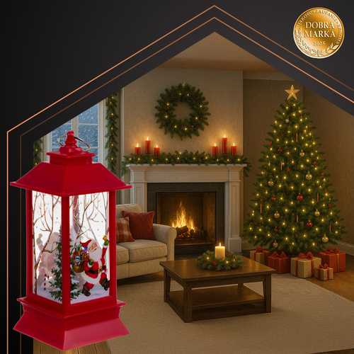 Raudona LED Christmas Lantern Ruhhy 26752