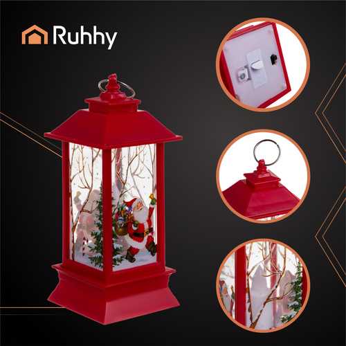 Raudona LED Christmas Lantern Ruhhy 26752