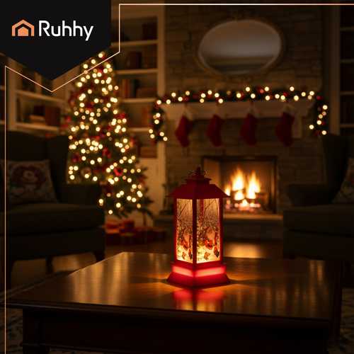 Raudona LED Christmas Lantern Ruhhy 26752