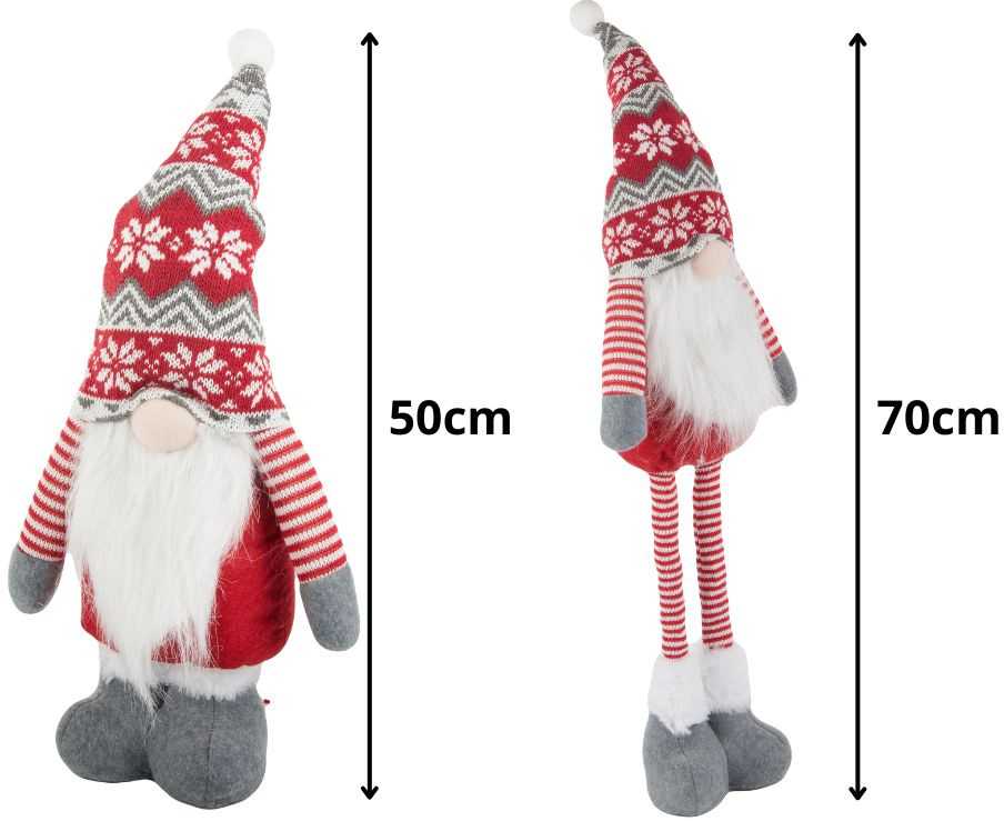 Kalėdinis nykštukas su teleskopinėmis kojomis 50-70 cm