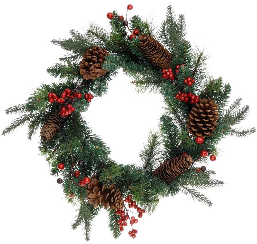 Home Styling Collection Kalėdų vainikas 45 cm - dekoracija durims ir sienoms