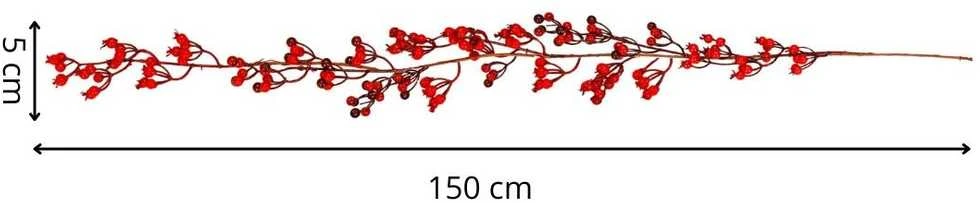 Kalėdinis vainikas Springos 150 cm su šermukšnių uogomis