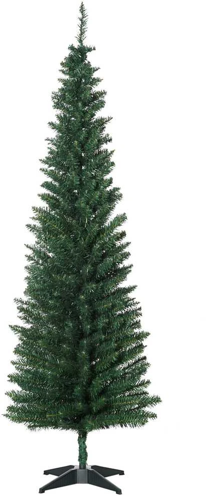 HOMCOM dirbtinė Kalėdų eglutė su plastikiniu stovu, 390 šakelių, žalia, Ø 55 x A 180 cm