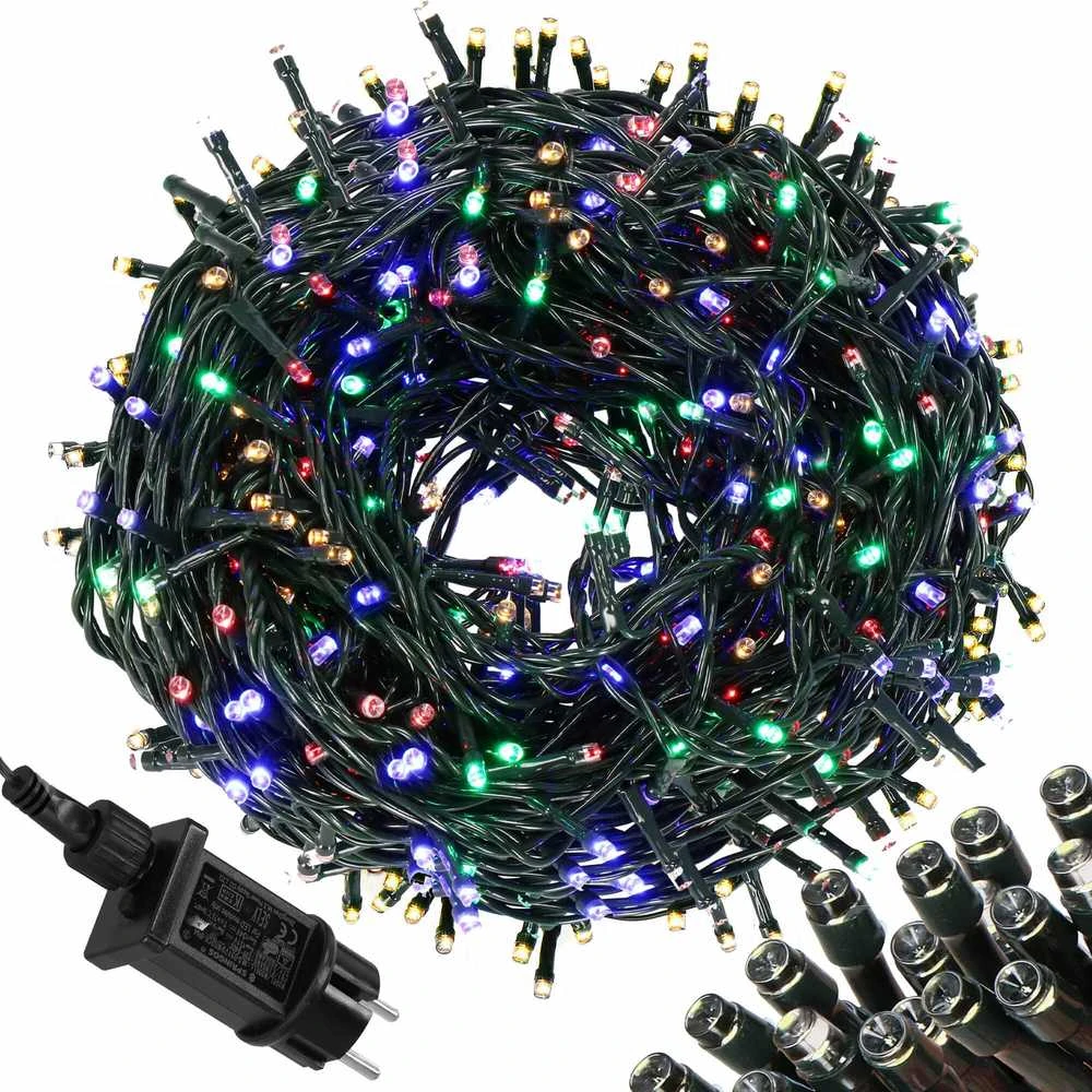 Kalėdų eglutės girlianda Springos 500 LED 27,5 m su 8 apšvietimo režimais