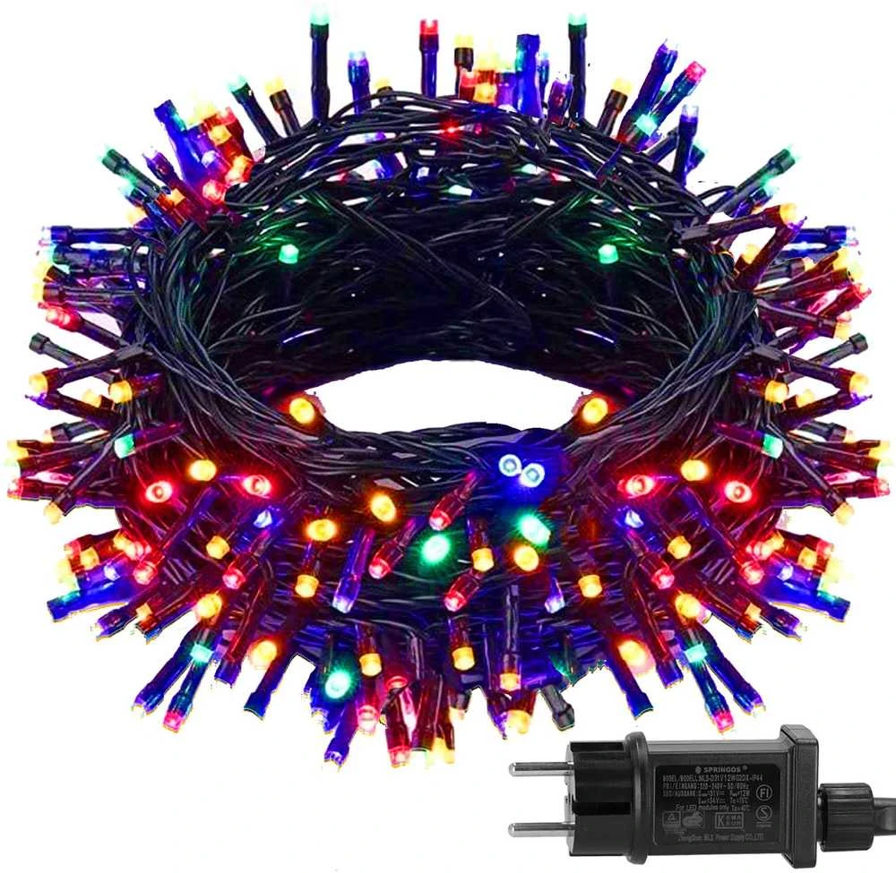 Kalėdų eglutės girlianda Springos 500 LED 27,5 m su 8 apšvietimo režimais