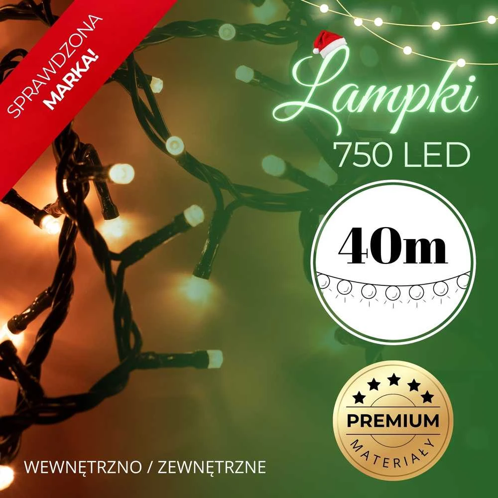 Kalėdų girlianda Springos 750 LED, 40 m