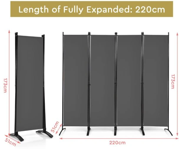 Kambario pertvara 173 cm 4 skydai