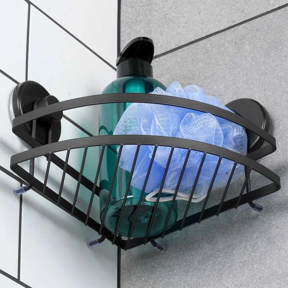 Bathroom Solutions Kampinė lentyna 24x18x12,5 cm Juoda