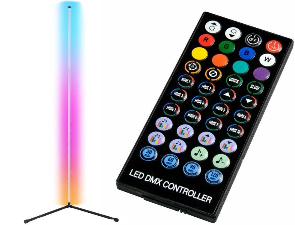 Pakabinamas šviestuvas Kampinė LED grindų lempa RGB su programėle 150 cm