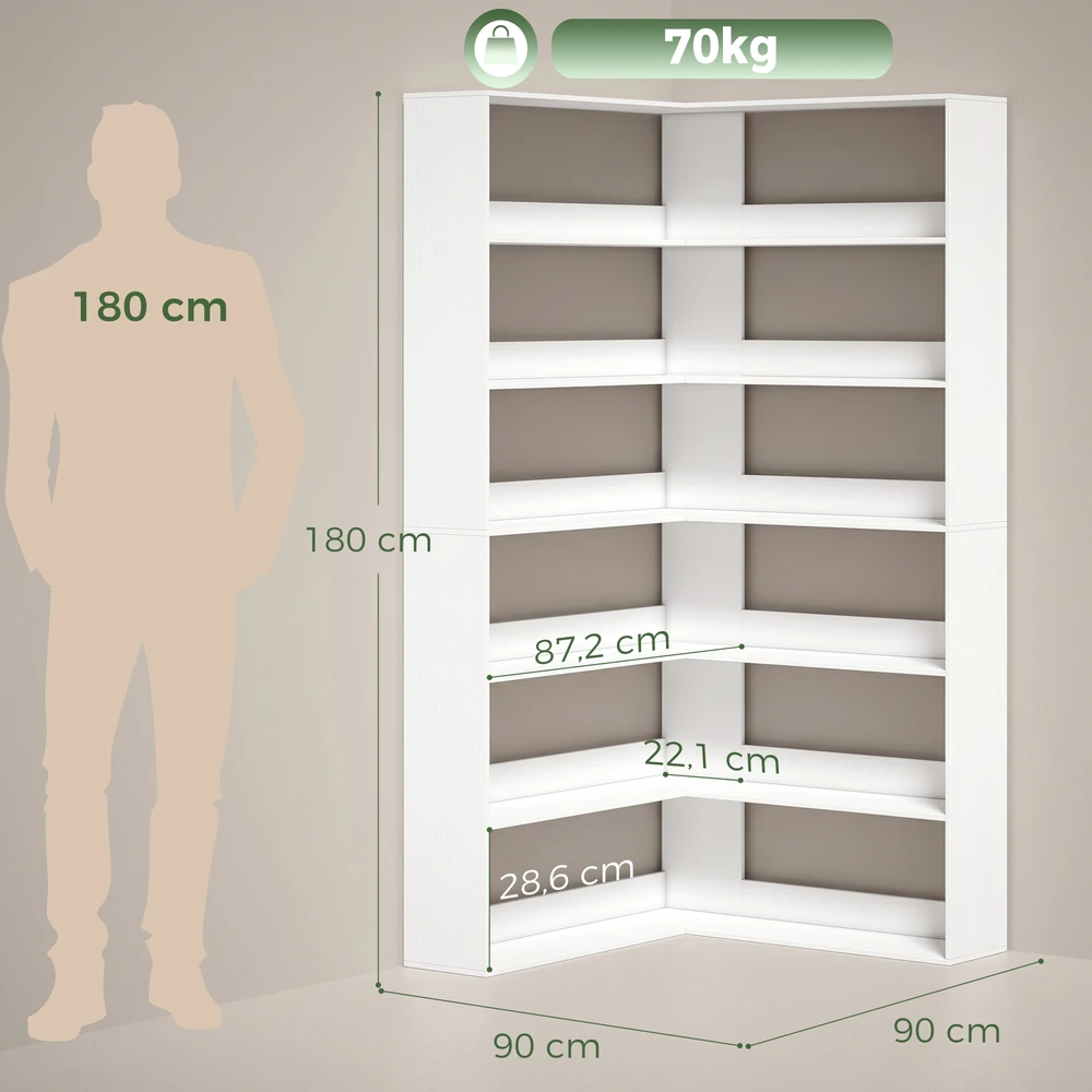 Kampinė lentyna 180 cm