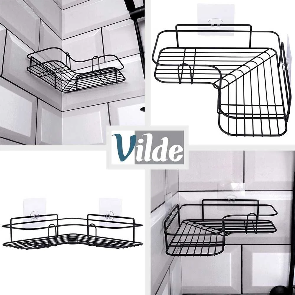 Vilde Dušo lentyna metalinė juoda klijuota 26,5x26,5x6,5 cm