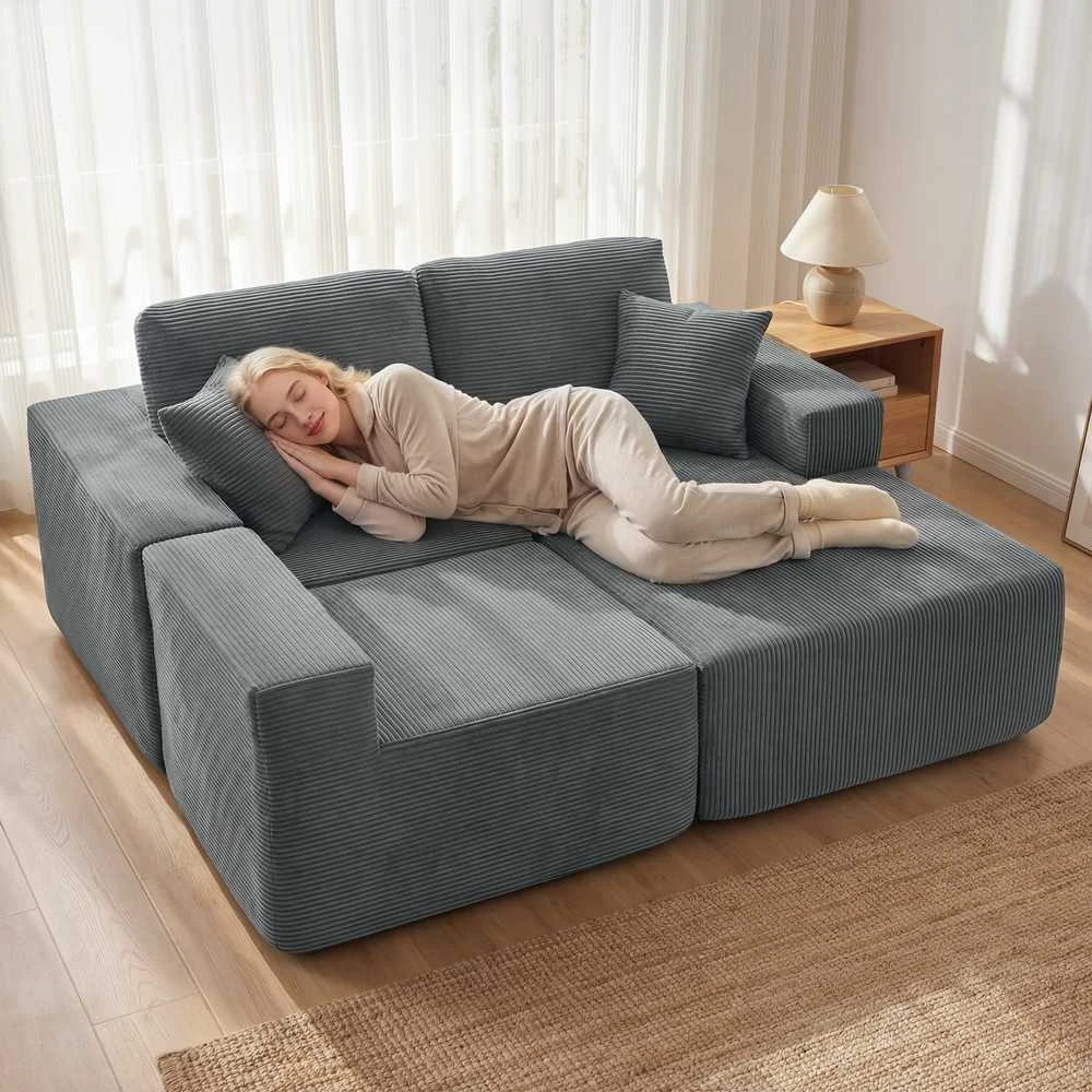 Kampinė modulinė sofa 267 × 168 cm