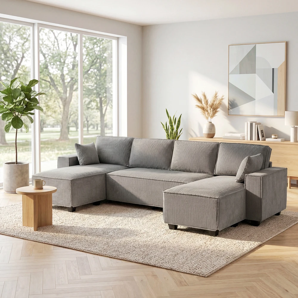 Kampinė sofa 311 x 154 x 91 cm