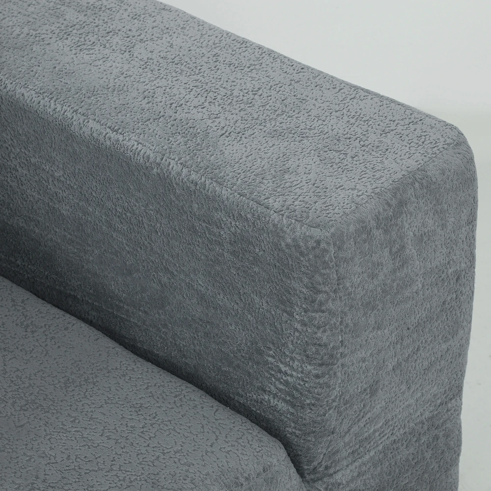 Kampinė sofa tamsiai pilka
