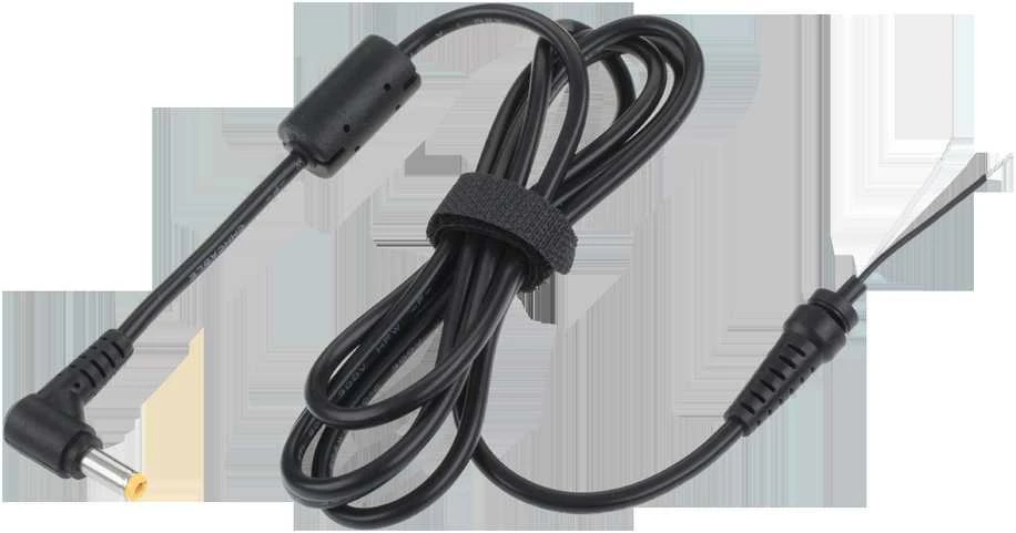 QUER 5.5/2.5 (18.5V/3.8A) stačiakampis maitinimo kištukas su laidu, skirtas montuoti Rebel