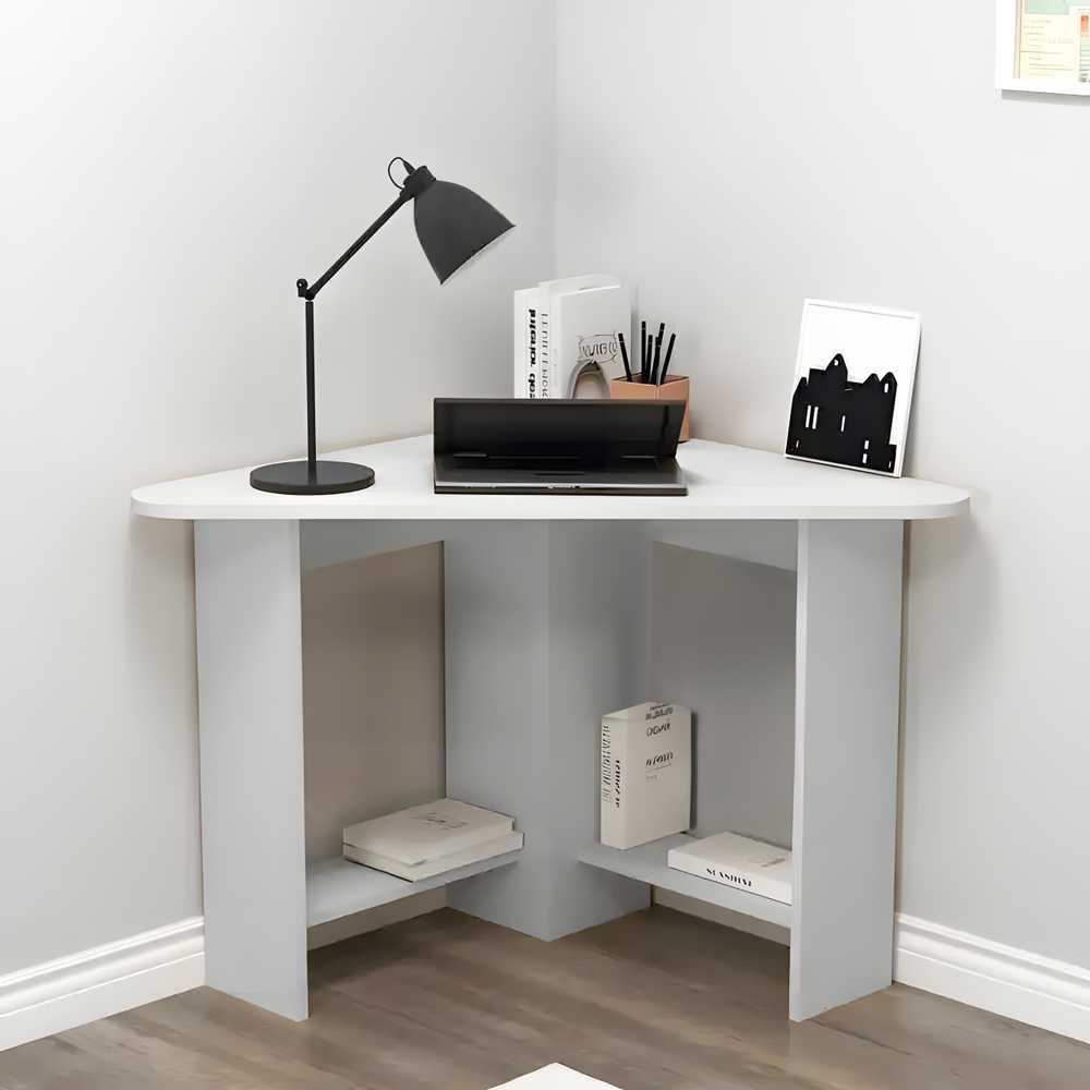 Modernhome Kampinis kompiuterio stalas, baltas