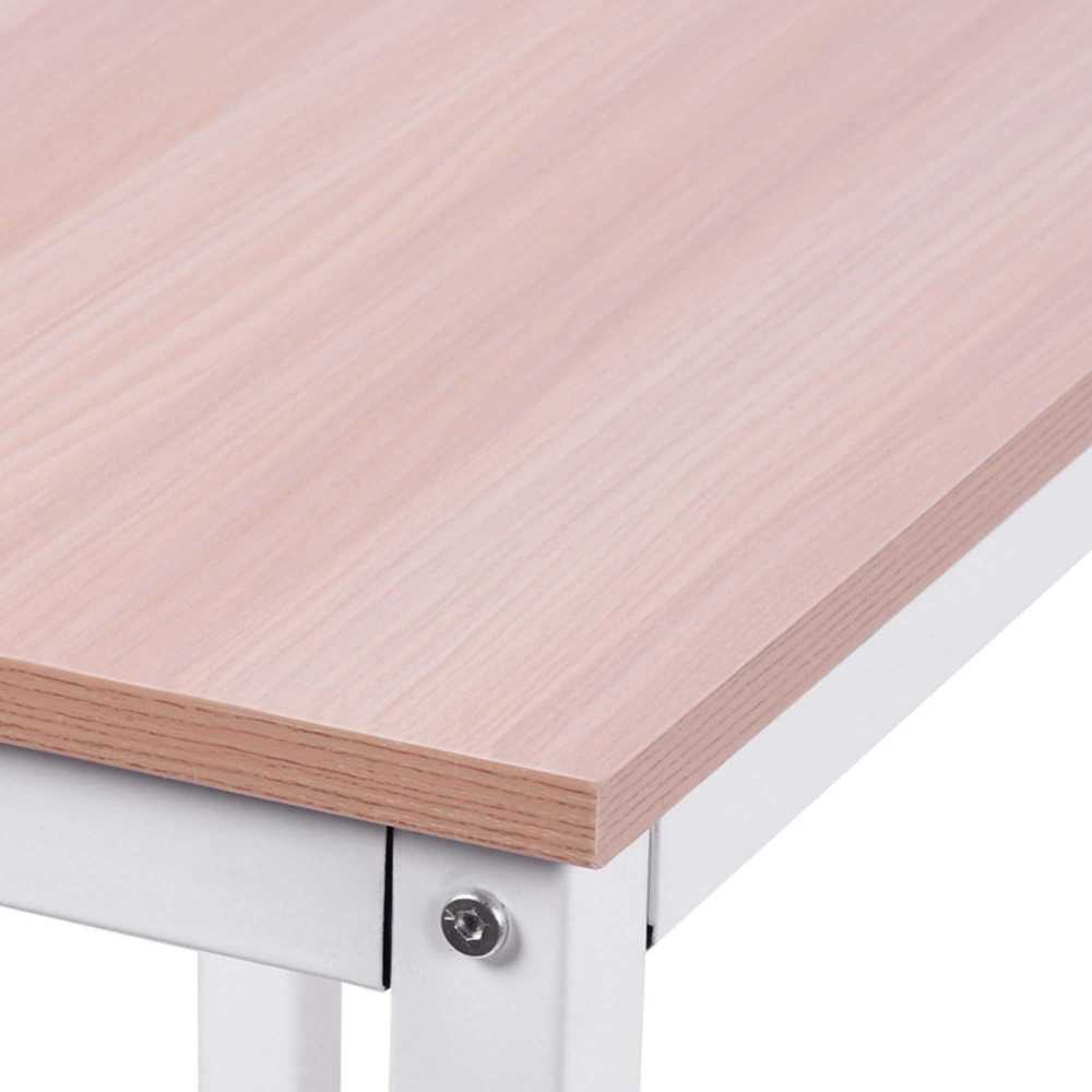 HOMCOM L formos kampinis rašomasis stalas, darbo stalas, MDF, natūrali spalva, 150x150x76 cm
