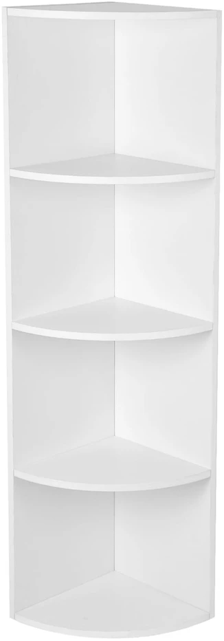 Leobert Kampinis stelažas su 5 lentynomis, baltas, 30 × 30 × 129,5 cm