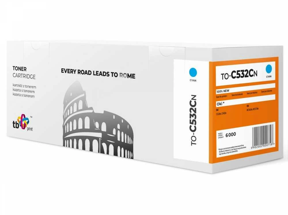 Kasetė lazeriniui spausdintuvui TB Print TO-C532CN, mėlyna