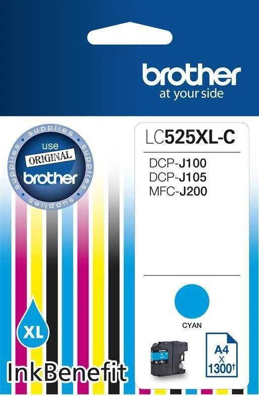 Brother LC-525XLC rašalo kasetė Originalus Žydras